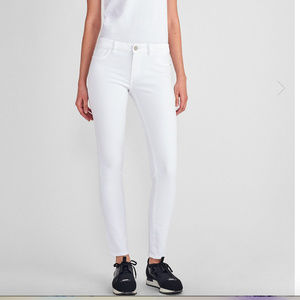 DL1961 Florence Mid Rise Skinny Jeans White